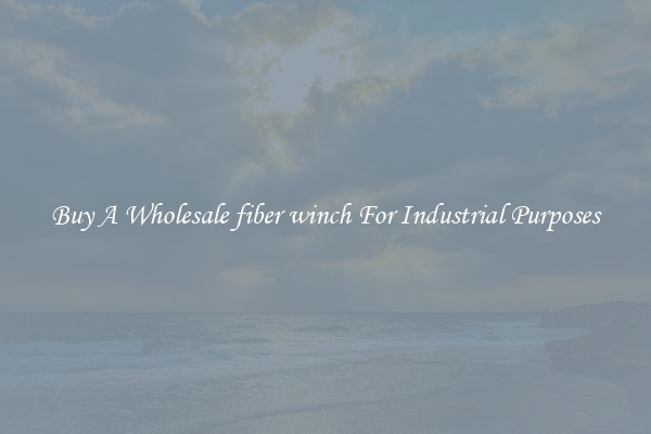 Buy A Wholesale fiber winch For Industrial Purposes