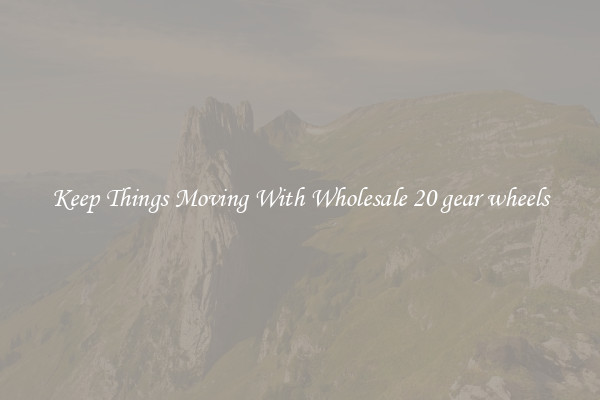 Keep Things Moving With Wholesale 20 gear wheels