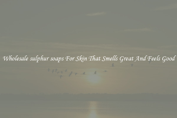 Wholesale sulphur soaps For Skin That Smells Great And Feels Good