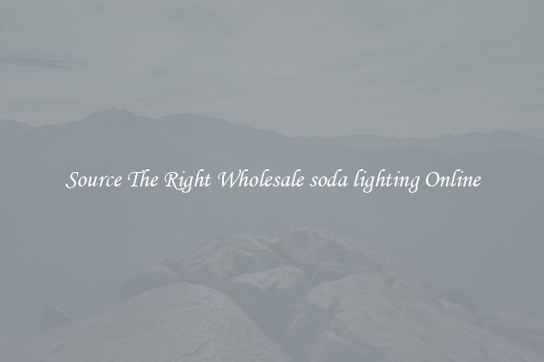 Source The Right Wholesale soda lighting Online