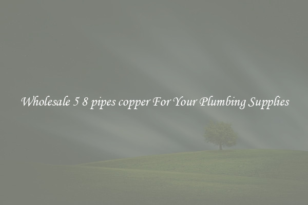 Wholesale 5 8 pipes copper For Your Plumbing Supplies