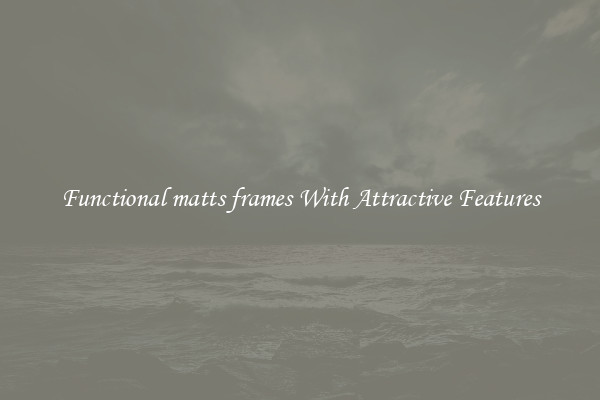 Functional matts frames With Attractive Features