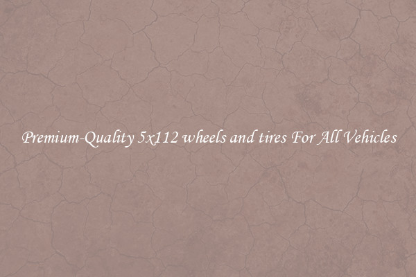 Premium-Quality 5x112 wheels and tires For All Vehicles