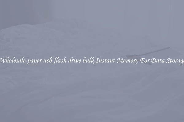 Wholesale paper usb flash drive bulk Instant Memory For Data Storage