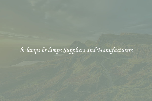 br lamps br lamps Suppliers and Manufacturers