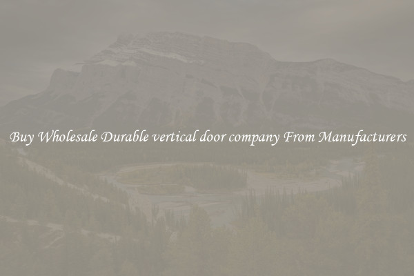 Buy Wholesale Durable vertical door company From Manufacturers