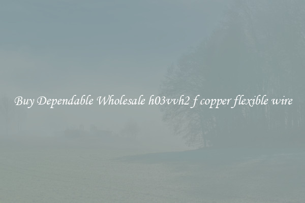Buy Dependable Wholesale h03vvh2 f copper flexible wire