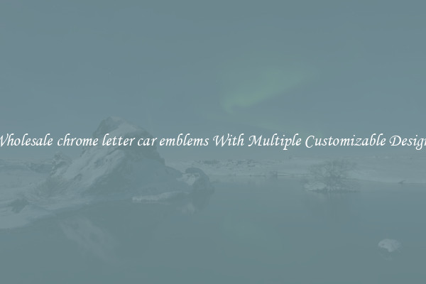 Wholesale chrome letter car emblems With Multiple Customizable Designs
