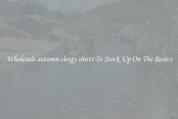 Wholesale autumn clergy shirts To Stock Up On The Basics