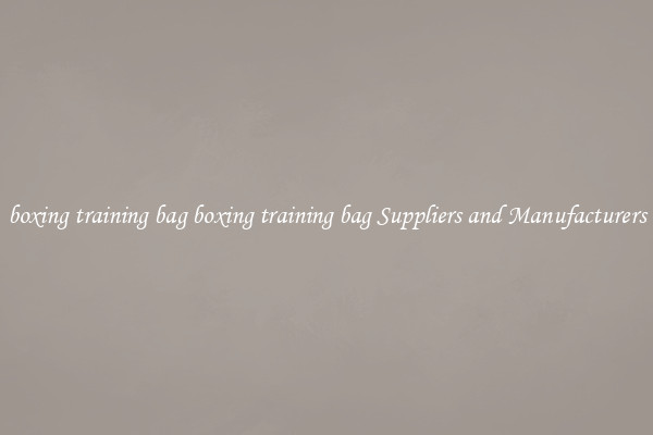 boxing training bag boxing training bag Suppliers and Manufacturers