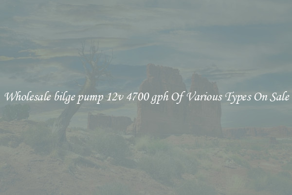 Wholesale bilge pump 12v 4700 gph Of Various Types On Sale