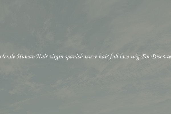 Wholesale Human Hair virgin spanish wave hair full lace wig For Discreteness
