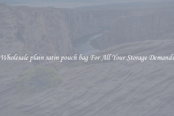 Wholesale plain satin pouch bag For All Your Storage Demands